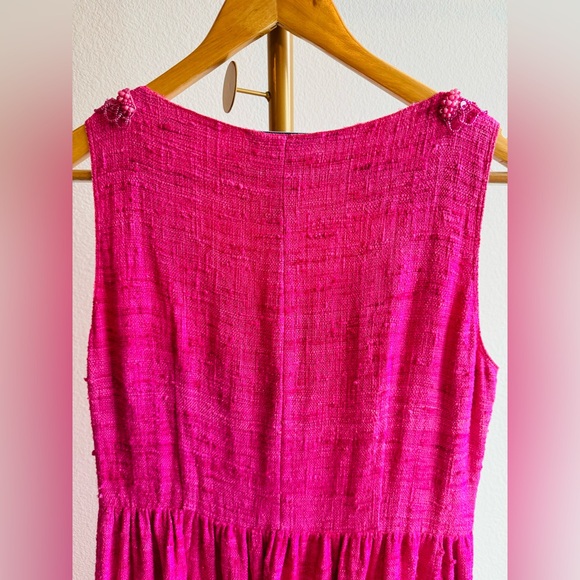 Prada Fuchsia luxury dress with embroidered pearls size S - Picture 6 of 9